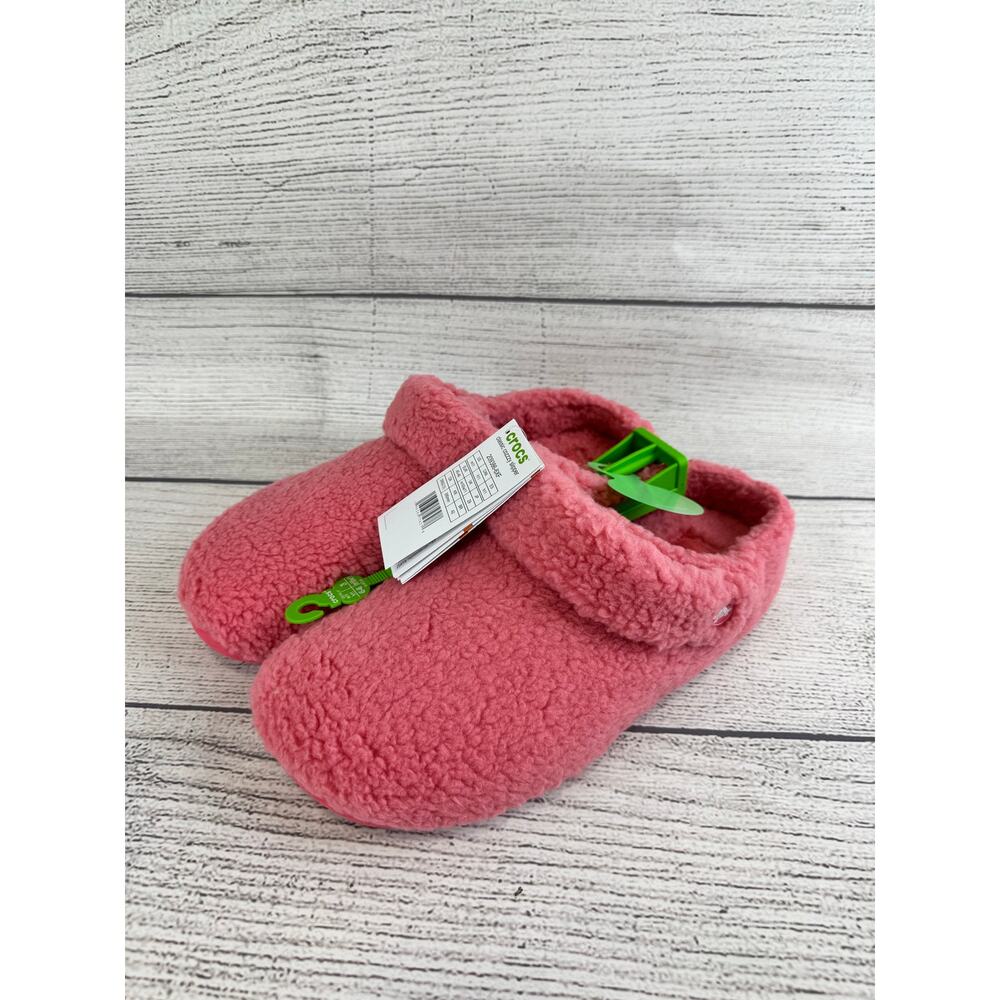 Crocs Unisex Hot Blush Sherpa Classic Cozzzy Slip On Slippers Size Men's 11